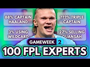 FPL GW2 EXPERT Transfer Trends & Best Captains? 🧠 100 Experts Share Gameweek 2 Team Plans