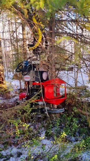 Farmikko 221TCE Tree Shear +Tractor Forest Crane Makes a Highly Efficient and Well-balanced Setup