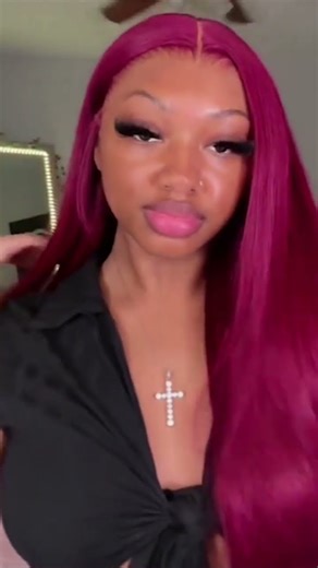 99J Color Burgundy Straight Human Hair Wig ft Premiumlacewig #99jwig #burgundywig #99j #burgundyhair