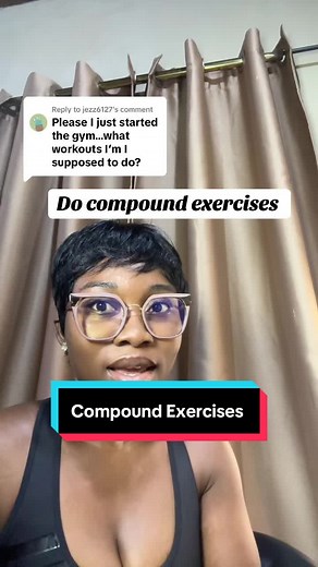 Replying to @jezz6127 Compound exercises work multiple muscle groups at once. This would be your foundation. Exercises like squats, deadlifts, presses, and rows are called compound exercises because they involve more than one joint and muscle group. Work with no weights at the start, understand your form first before you proceed with weights . You can then do isolation workouts later when you understand your foundation. All the best ❤️ #compoundexercises #beginnerworkouttips