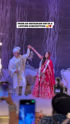 Pooja Pal | Makeupartist on Instagram: "Goals 🧿♥️ @tanvi.bakshii @_vaibhav_mahajann Makeup ; @forevergorgeousbypoojapal • • #trending #couplegoals #bride #viral #makeupartistdelhi"