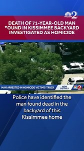 Kissimmee backyard death investigated as homicide