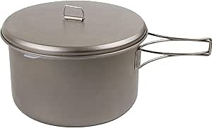 Snow Peak Titanium Cook Save Pot, Japanese Titanium, Ultralight and Compact for Camping, Made in Japan, Lifetime Product Guarantee