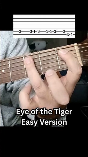 Eye of the Tiger Easy Guitar Tutorial