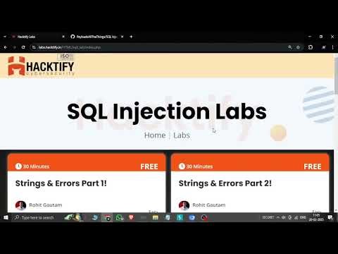 SQL Injection Labs - Part 1 | Hackity Labs Tutorial