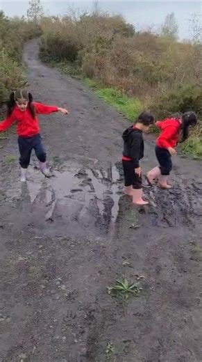Children having fun playing in the mud #reels #vlog #funny #food #viral #family #trend #shorts #yt