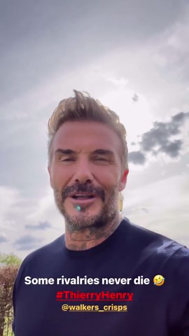 David Beckham brands Thierry Henry ‘selfish’ as pair film new Walkers crisps advert