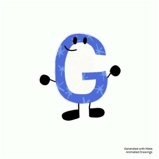 Endless Letter G on Animated drawings (Soft /j/ sound)