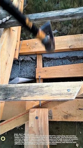 Smart Roof Framing Connection Using Wire Ties | Fast and Efficient Timber Construction.
