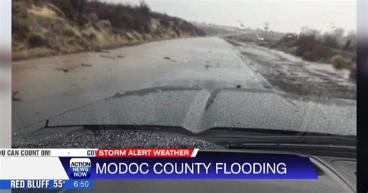 Flooding impacting roadways in Modoc County
