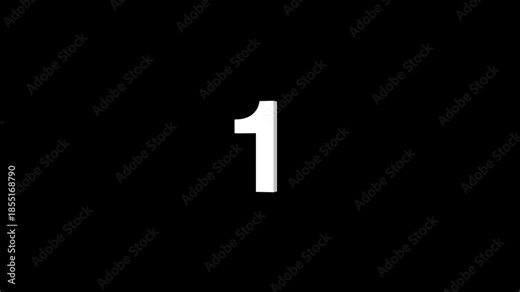 Modern countdown timer display with number 3 to 1 . Countdown begins with dramatic three to one.