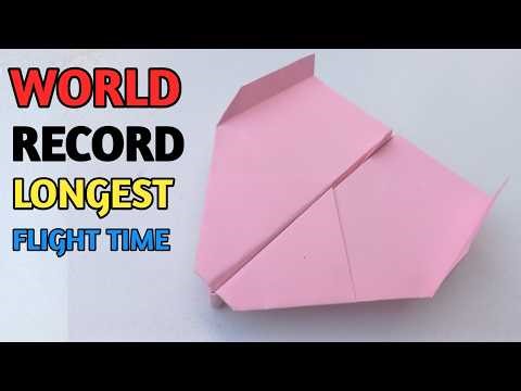 World Record Paper Airplane | Best Paper Airplanes | World Record Flight Time
