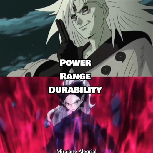 Madara Uchiha VS Mirajane Strauss #naruto #fairytail #battle #shorts #anime
