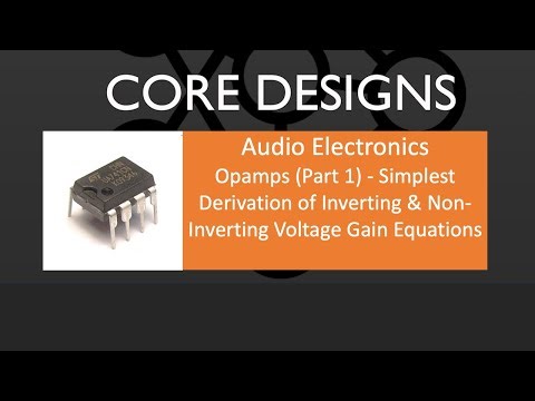 Opamps (Part 1) Inverting & Non-Inverting Voltage Gain Derivation - Simplest Explanation.