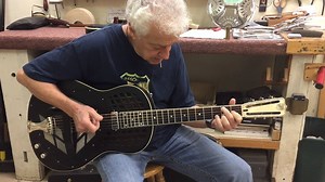Doug Macleod putting his custom M-1 through the paces after a fret level and setup at the National Reso-Phonic factory..... | National Reso-Phonic Guitars