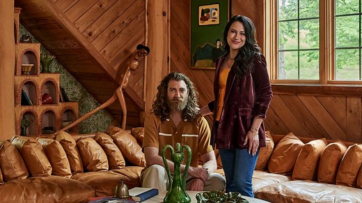 Inside Rhett McLaughlin’s “Fairy-Tale Chic” Log Cabin in the Woods