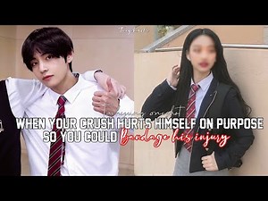 Ur crush hurts himself on purpose so you could treat his injuries |Taehyung FF Oneshot