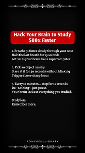 Hack Your Brain to Study 500x Faster | Power library