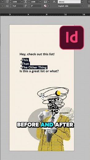 Create Space Around a List in InDesign