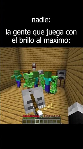 la gente que juega minecraft con el brillo al maximo