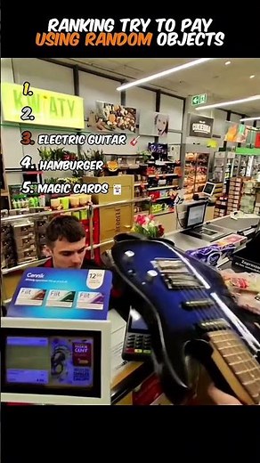 Ranking Try To Pay Using Random Objects #funny #prankcompilation #prankshorts
