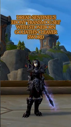 Dark Elegance: Blood Elf DK in Ebony Sentinel & Goliath's Cleaver #shorts