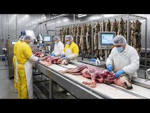 Inside the Grey Wolf Fur Factory – How Wild Predator Fur Becomes $20,000 Luxury Coats (Full Process)