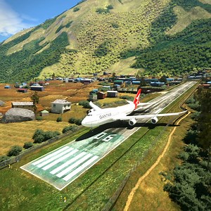 Incredible! 🤩 Short Runway Take OFF - QANTAS Boeing 747 (Tenzing-Hillary Airport / Luka Airport, NEPAL ) #aviation #flight #usa #boeing #airbus #fly #Amazing #pilot #qantas | Scroll & LOL