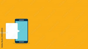 Home, house info notification on mobile phone. Digital app on smartphone device, rent or sell application or smart house notice.