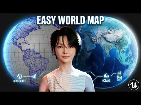 3D World Map With Displacement (Adjustable) in Unreal Engine (Easy Tutorial)