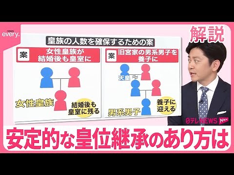 【解説】安定的な皇位継承のあり方は 皇族数の確保へ2つの案の議論始まる