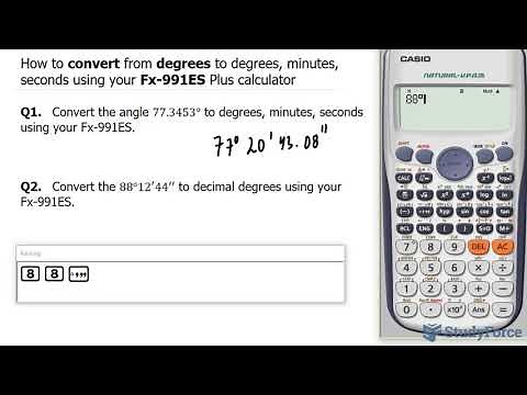 📚 How to convert from degrees to degrees, minutes, seconds using your Fx-991ES Plus calculator
