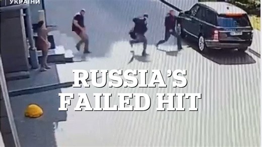 Moment alleged Russian female assassin shoots anti-Russian activist in failed hit