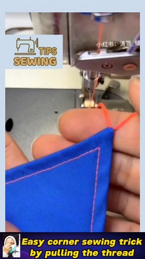 Easy corner sewing trick by pulling the thread #sewing #tailor #reels | Sewing Tips