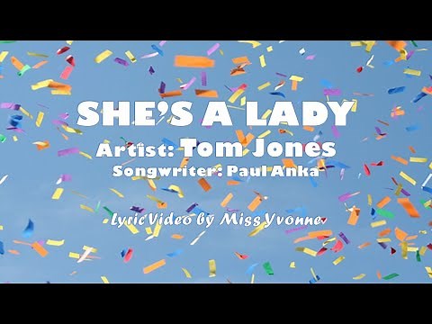 Tom Jones - SHE'S A LADY (Lyric VIdeo)