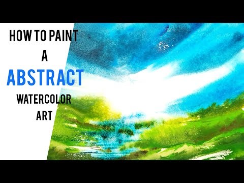 How to Paint an Abstract Watercolor Landscape | Simple, Easy & Colorful