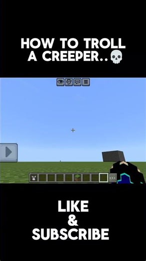 How to troll a creeper..💀 #minecraft #edit #shorts