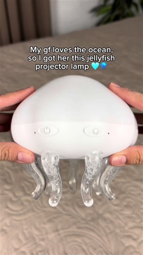 She’s in love with her jellyfish lamp 🪼🥹 Every ocean lover needs this projector #jellyfishlamp #projectorlights #lamp #aquariumvibes #underwaterworld
