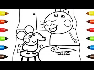 Peppa Pig Coloring Book Pages with Colored Markers Kids Fun Art for Kids