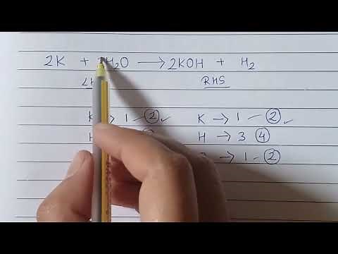 How to balance: K + H2O = KOH + H2