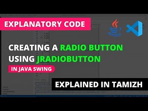 Creating a Radio Button and Grouping it using ButtonGroup | Java Swing | Tamil | Code Screens