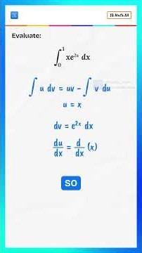 Integration by Parts with Limits | Definite Integral of x·e²ˣ | IB Math Exam Question