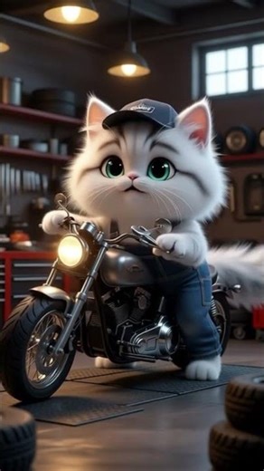 3D Meowchanic: The Cutest Feline Engineer! 🐱🔧 #cat #3danimation #kitten