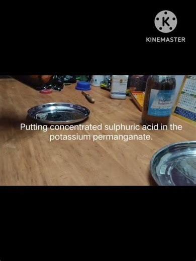 KMNO4 and conc H2SO4 reaction