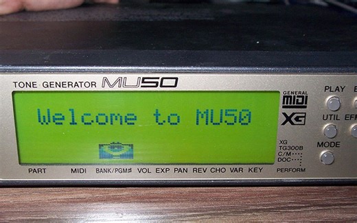 【油管转载】雅马哈MU50 MIDI硬音源原厂示范曲，最经典的XG音源，S-YXG50硬件版！