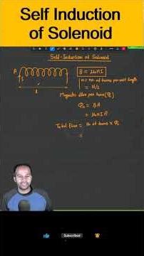 Self Induction of Solenoid #derivation