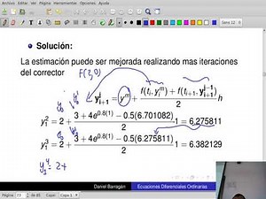 Clase 11-3: Análisis y métodos numéricos: Ecuaciones Diferenciales Ordinarias Metodo de Heun Ejemplo