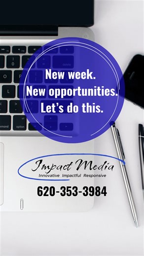 A fresh start brings fresh focus. Each week is a chance to refine goals, try new ideas, and take meaningful steps forward. At Impact Media, we’re ready to help turn momentum into measurable results — one smart strategy at a time. #ImpactMediaKansas #NewWeekMindset #MondayMotivation #BusinessGrowth #MarketingStrategy #MakeAnImpact