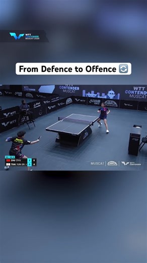 Zhu Ziyu delivers a stunning rally ✨ #WTTMuscat #TableTennis