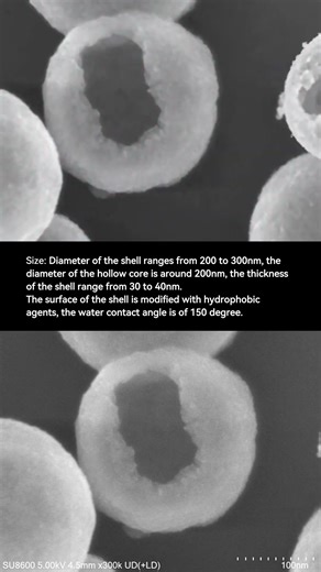 There kinds of SiO2 nano-spheres